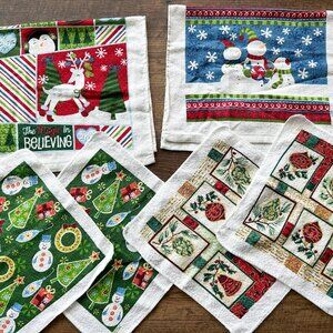 Christmas Towels and Handcloths, Set of 6, Xmas Towels, New without tags